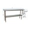 Bk Resources Flat Top Work Table Stainless Steel w/Galvanized Undershelf 72"Wx18"D VTT-1872 - alternate 2